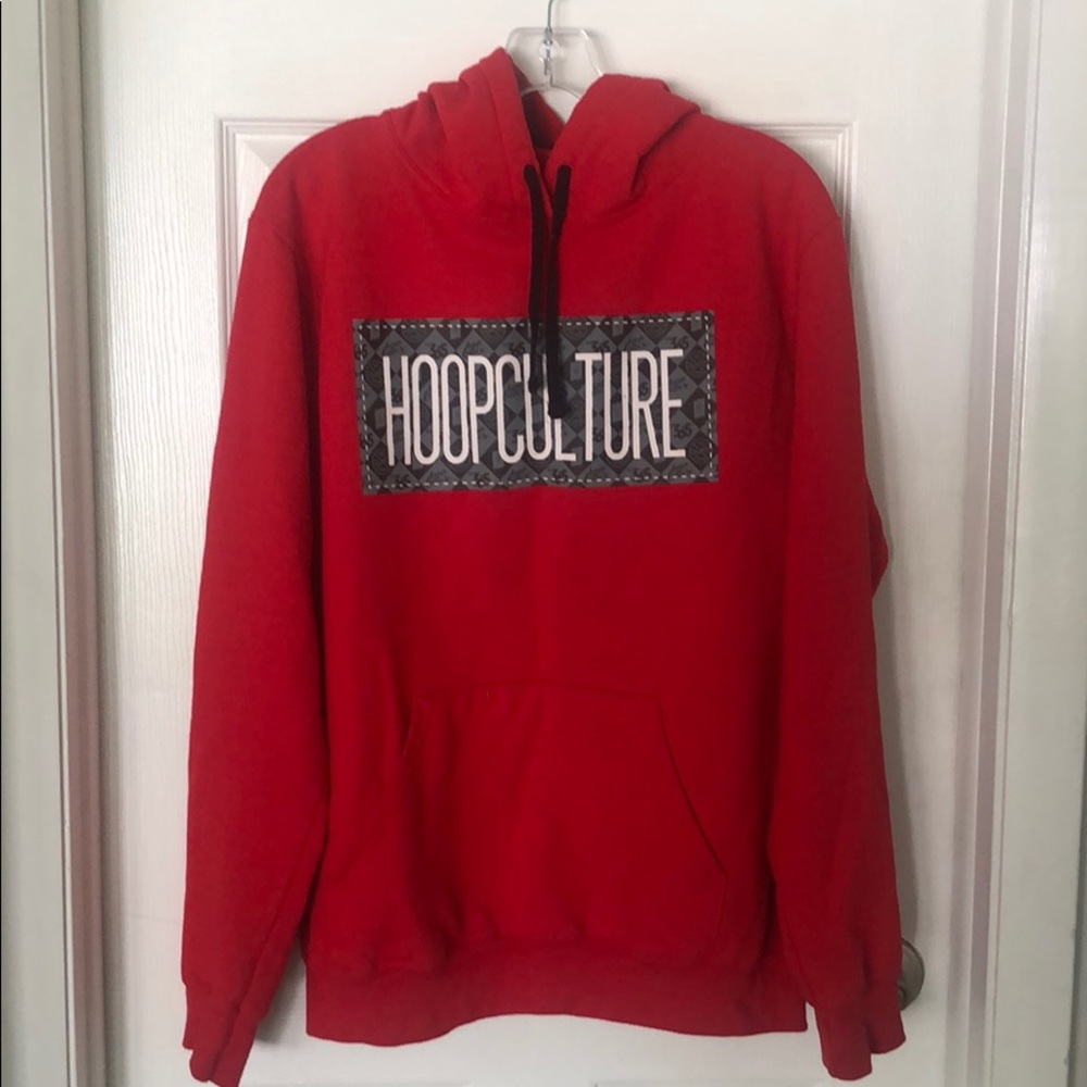 Hoop Culture Hoodie Sweatshirt Red L